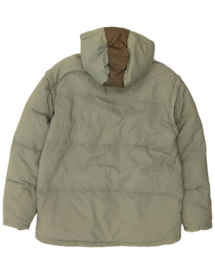 Fila Mens Hooded Padded Jacket UK 44 2XL Green Polyamide
