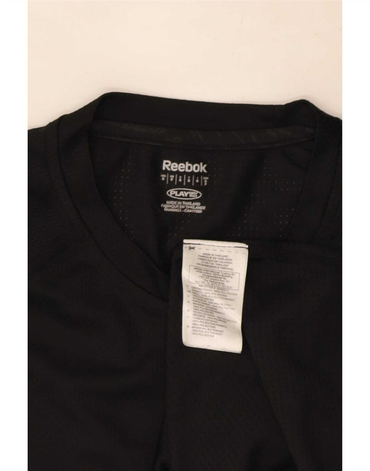 T-shirt Reebok da uomo Top Small nera in poliestere