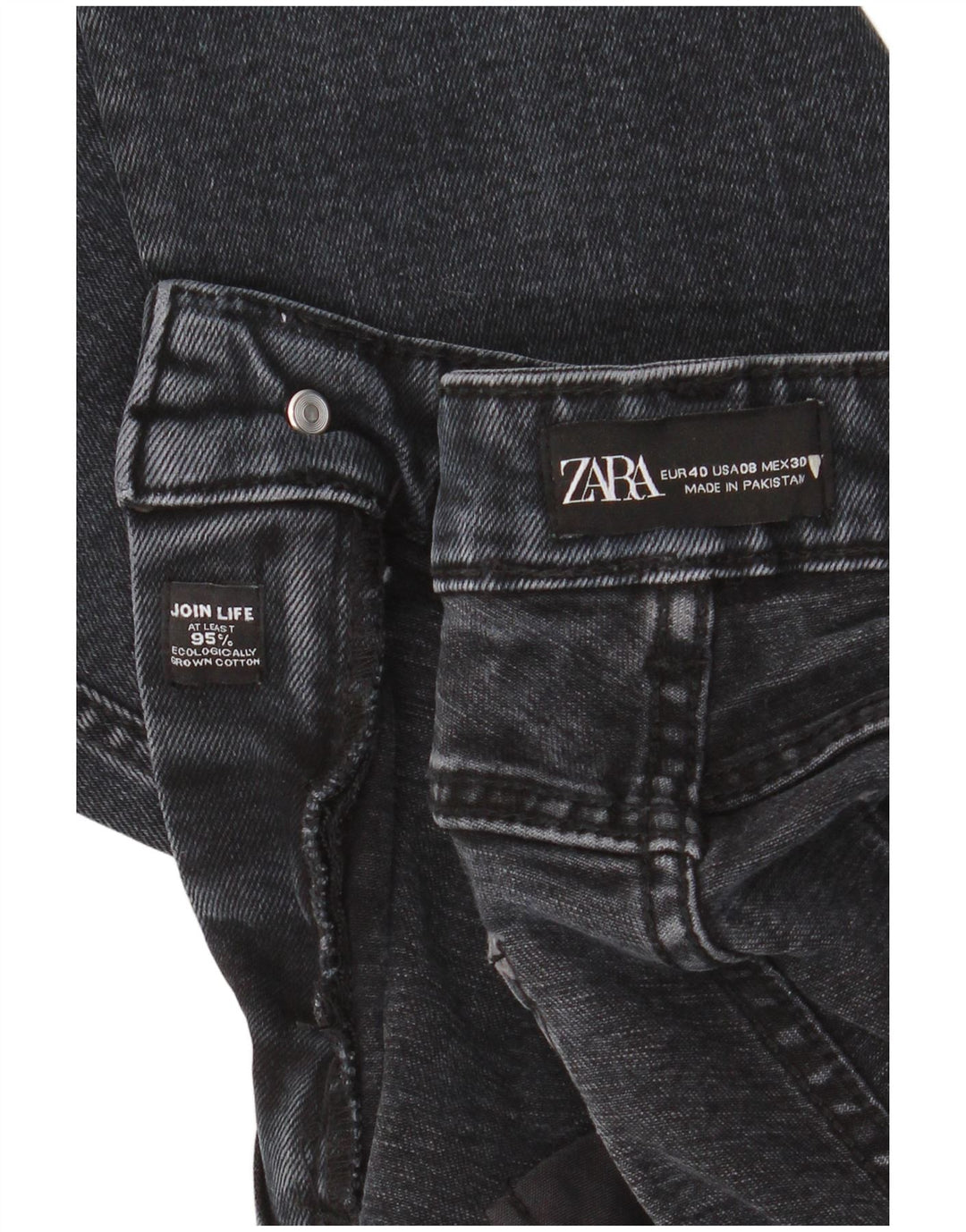 Jeans corti da donna Zara EU 40 medio W30 L25 cotone blu navy