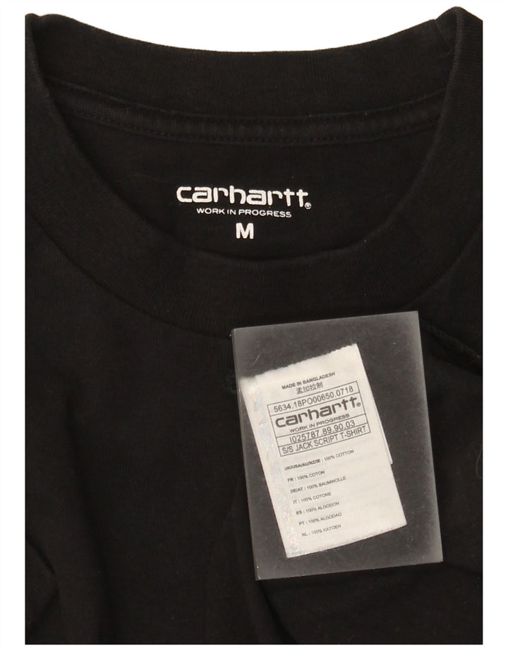 Carhartt Mens Graphic T-Shirt Top Medium Black Cotton