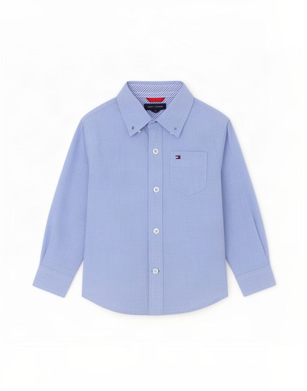 Tommy Hilfiger Baby Boys Shirt 12-18 Months Blue Cotton
