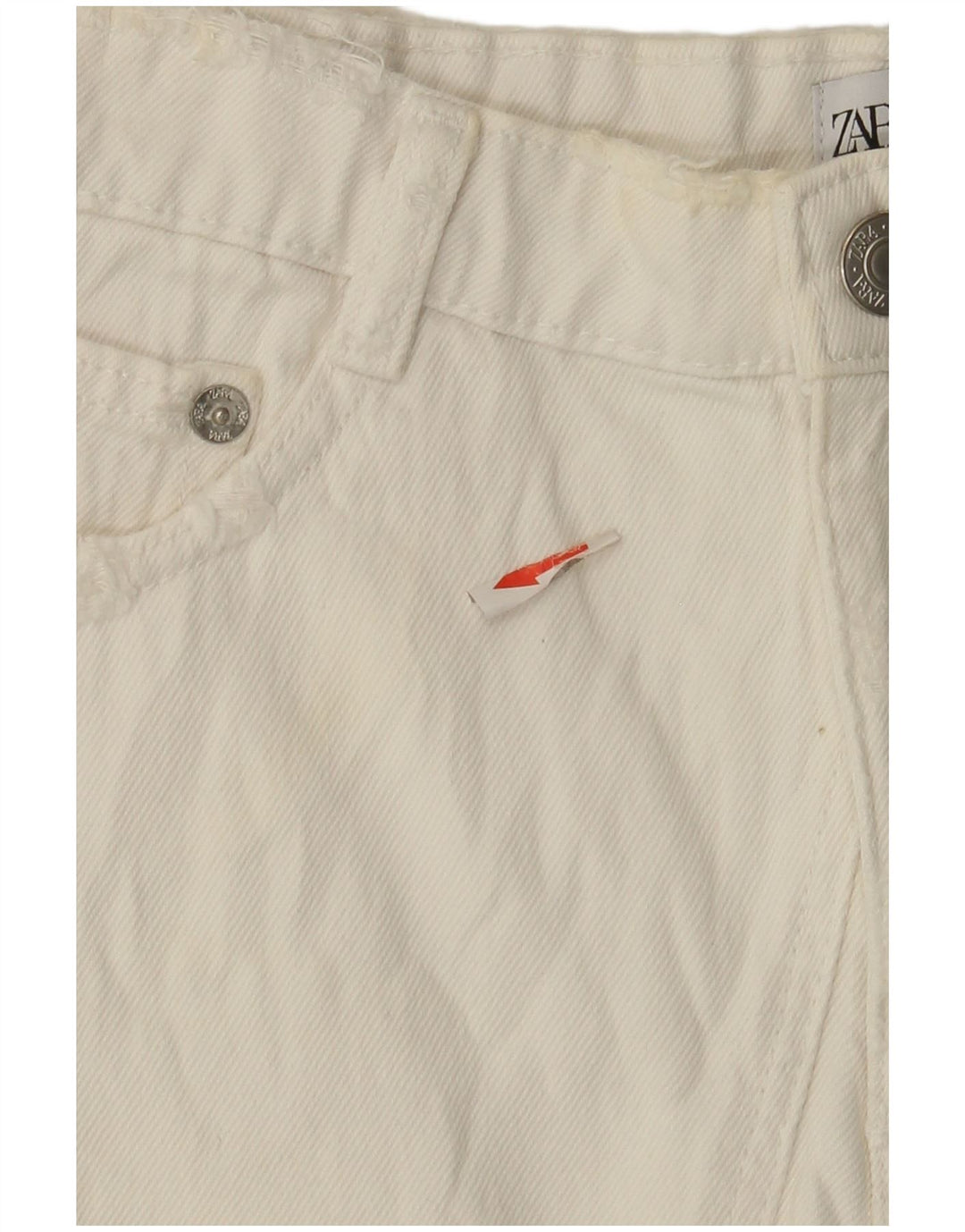 Zara Womens Denim Shorts Small W26 White