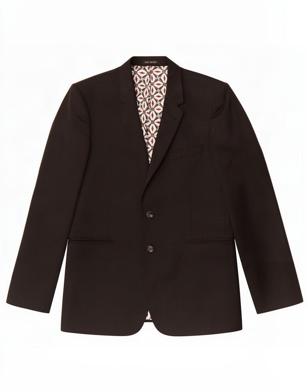 Ted Baker Chaqueta tipo blazer de 2 botones para hombre UK 42 XL Lana negra