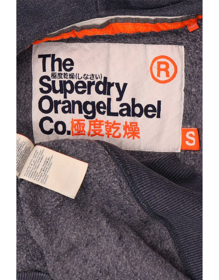 Superdry Pull à capuche zippé en coton bleu petit pour homme