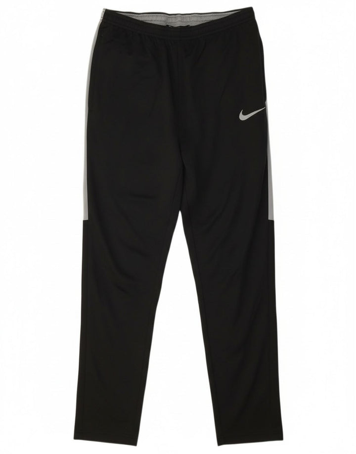Nike Mens Dri Fit Tracksuit Trousers Small Black Colourblock Polyester