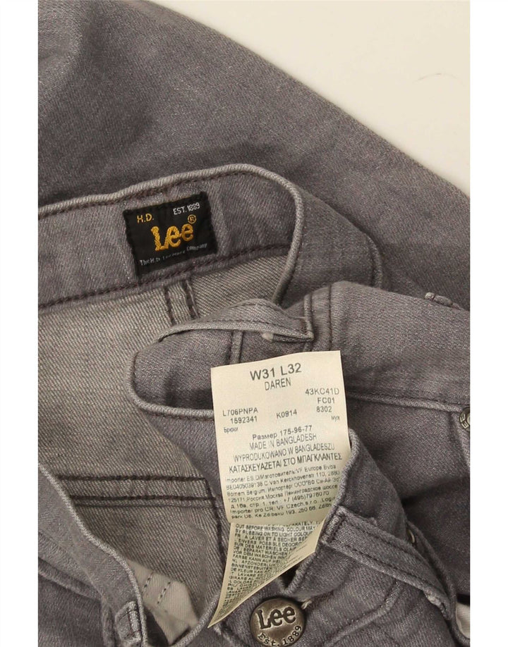 Lee Mens Daren Straight Jeans  W31 L32 Grey Cotton
