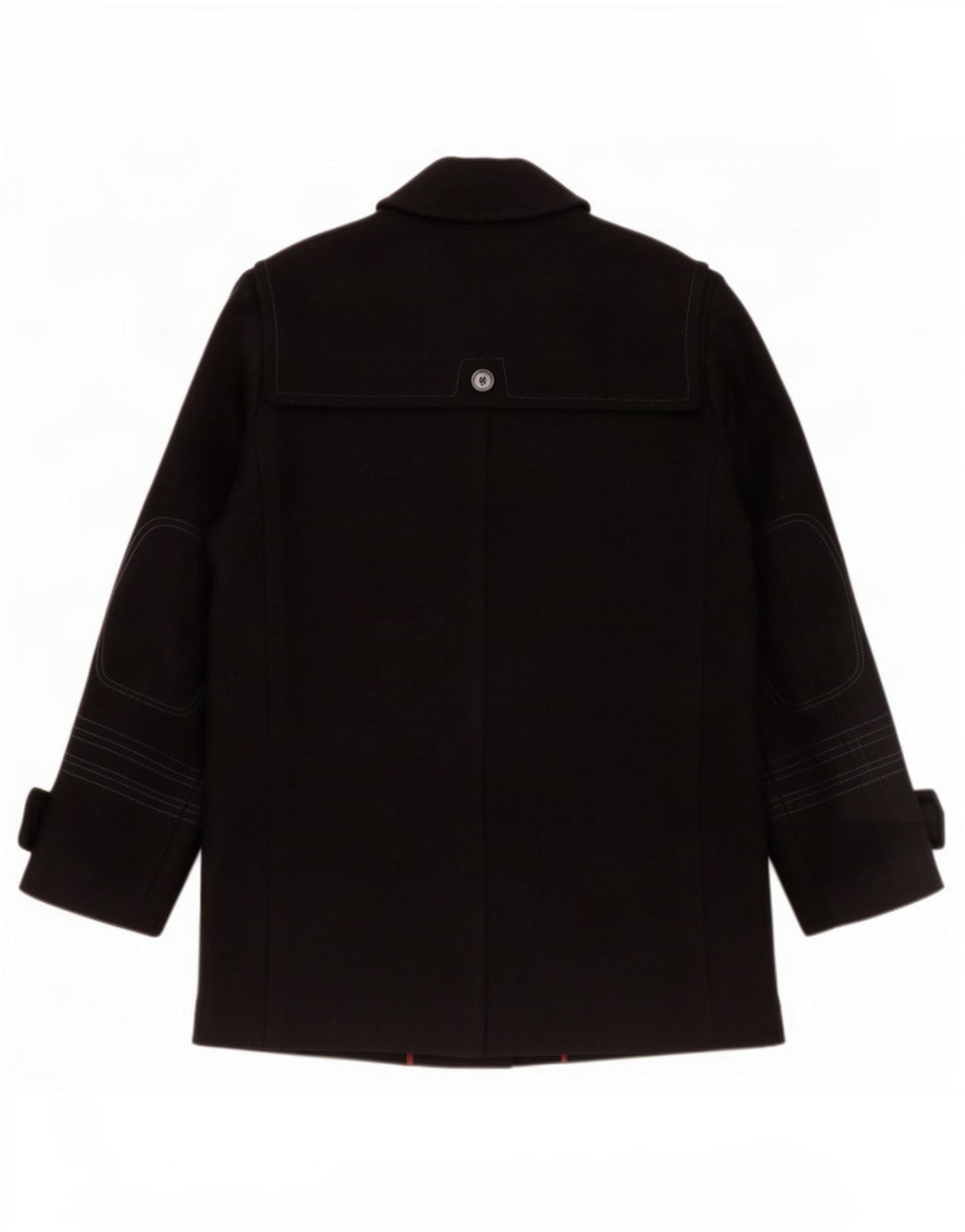 Hugo Boss Mens Duffle Coat EU 52 XL Black Virgin Wool