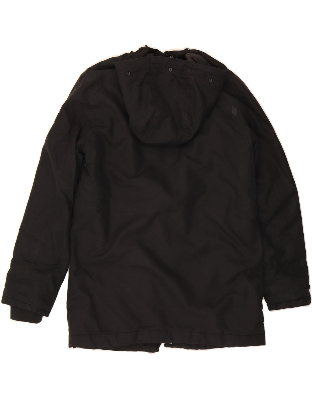 JACK & JONES Mens Hooded Windbreaker Jacket UK 36 Small Black Vintage Jack & Jones and Second-Hand Jack & Jones from Messina Hembry 