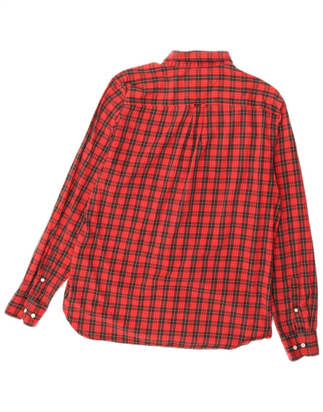 Superdry Mens Flannel Shirt Large Red Check Cotton
