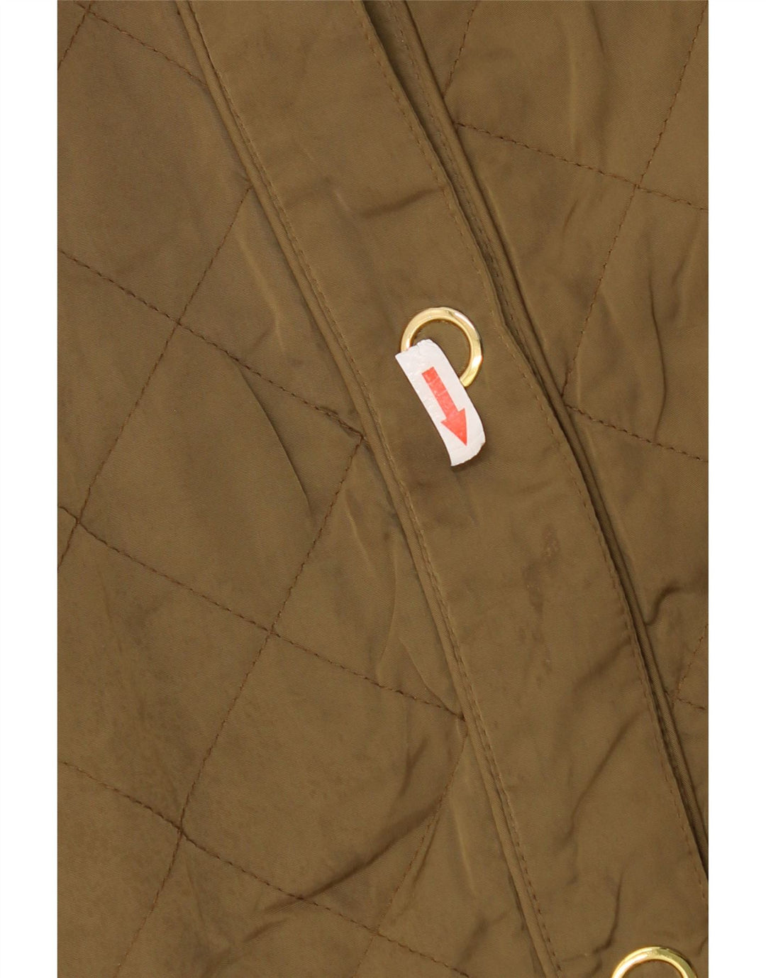 ZARA Womens Hooded Quilted Jacket UK 14 Medium Khaki Polyester