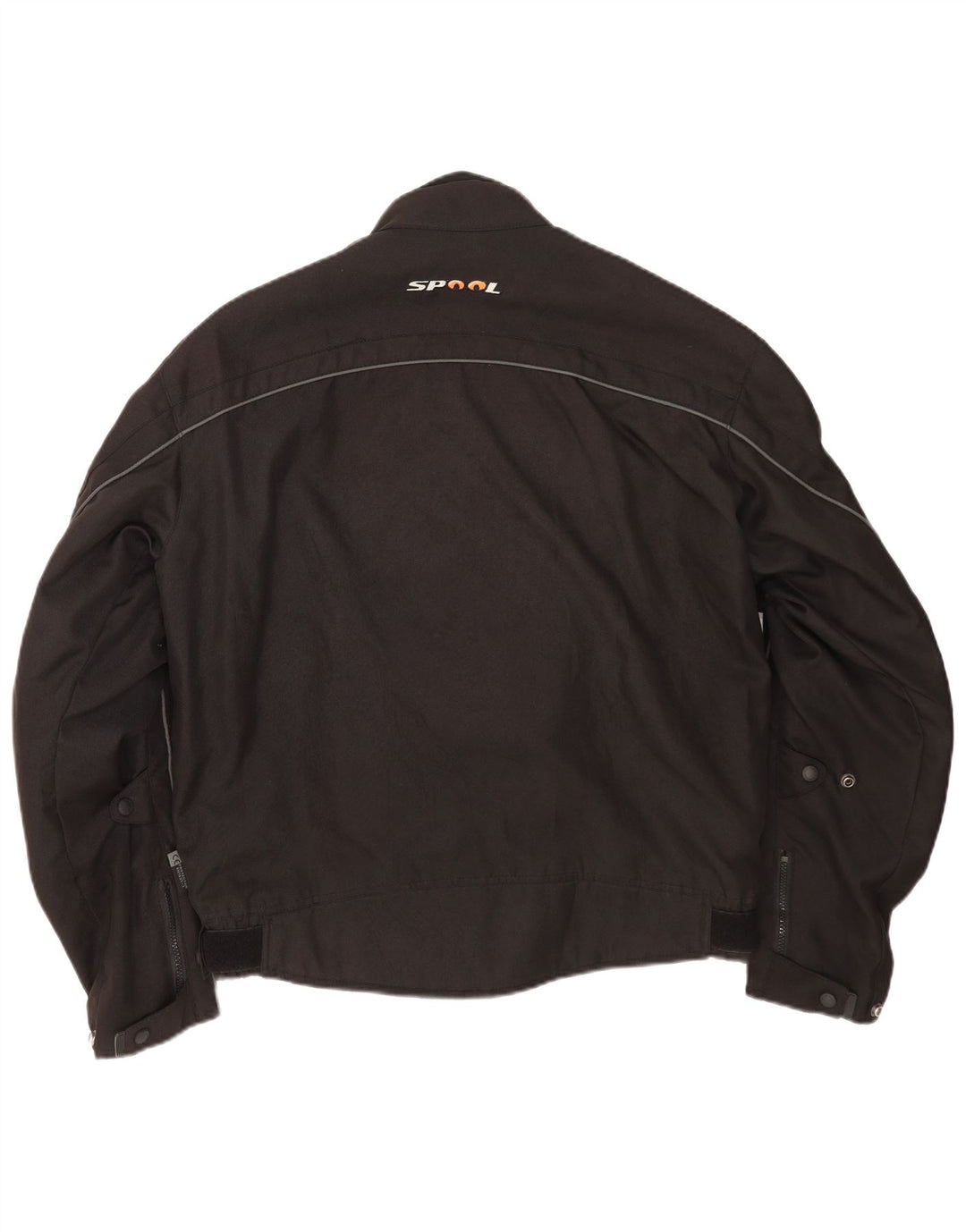 Spool Mens Racer Jacket UK 42 XL Black Polyester