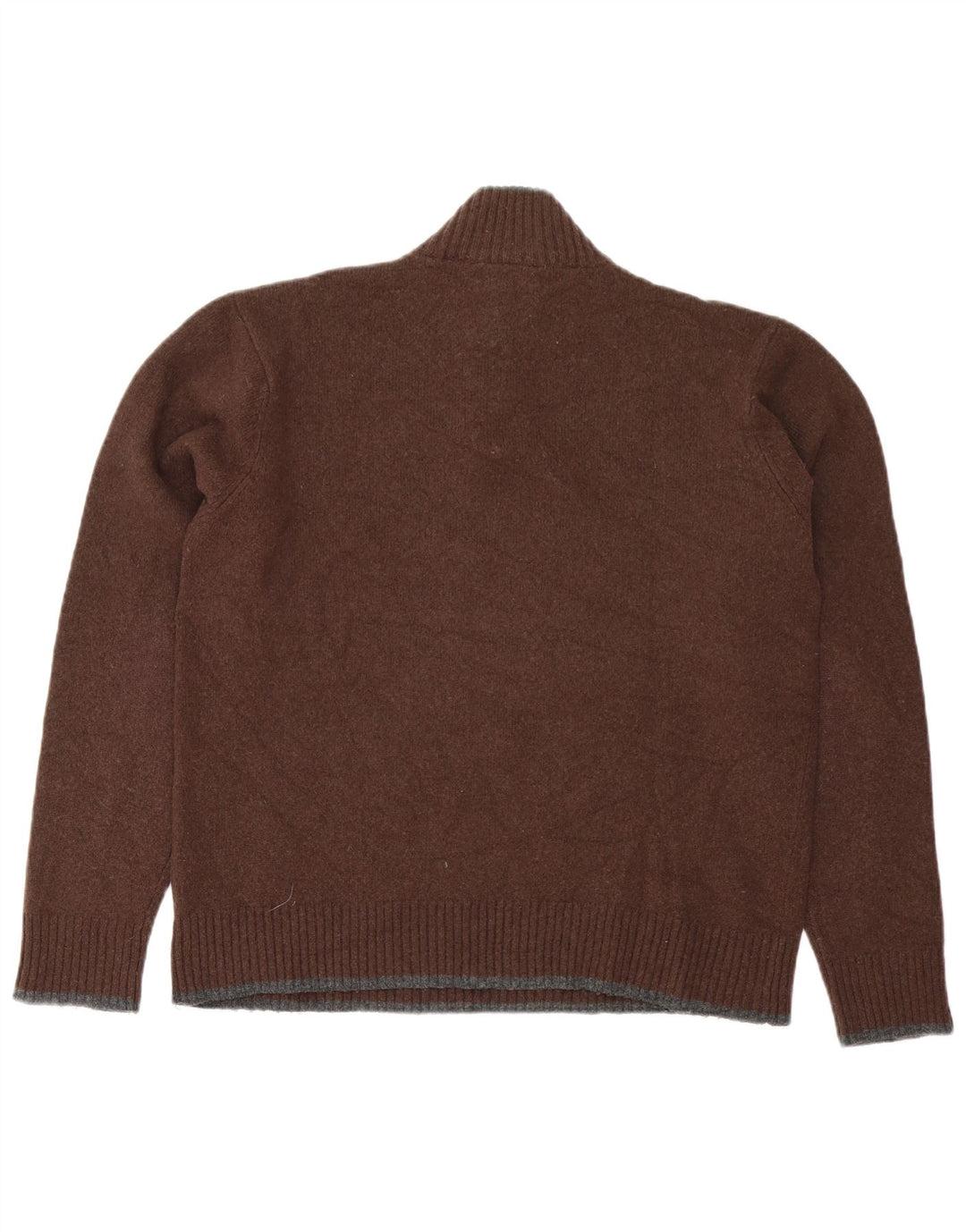 Fila Uomo Maglione con zip sul collo Maglione grande lana d'agnello marrone