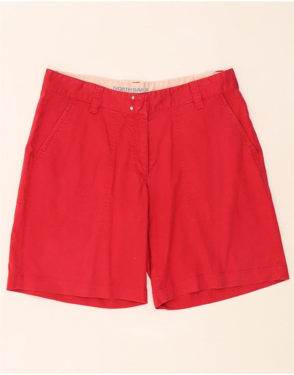 North Sails Womens Chino Shorts IT 46 Large W32 Red Cotton