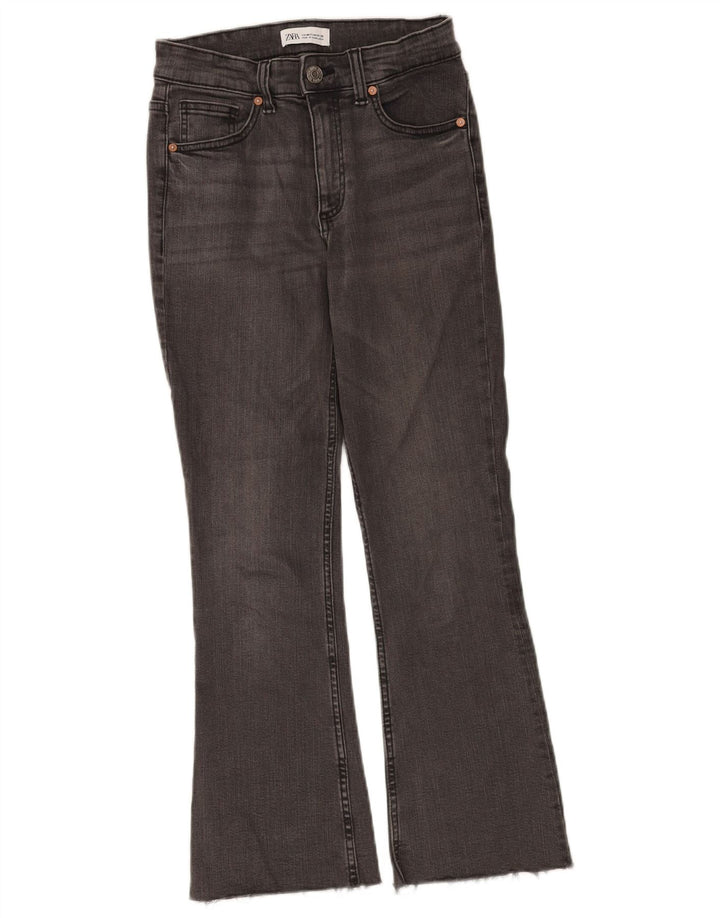 Zara Womens Flared Jeans EU 36 XS W26 L26 Grey