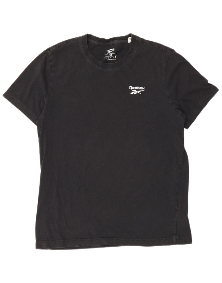 Reebok Mens T-Shirt Top Medium Black Cotton