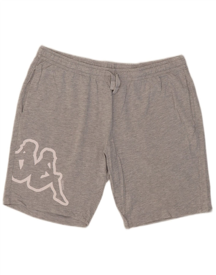 Kappa Mens Graphic Sport Shorts XL  Grey Cotton