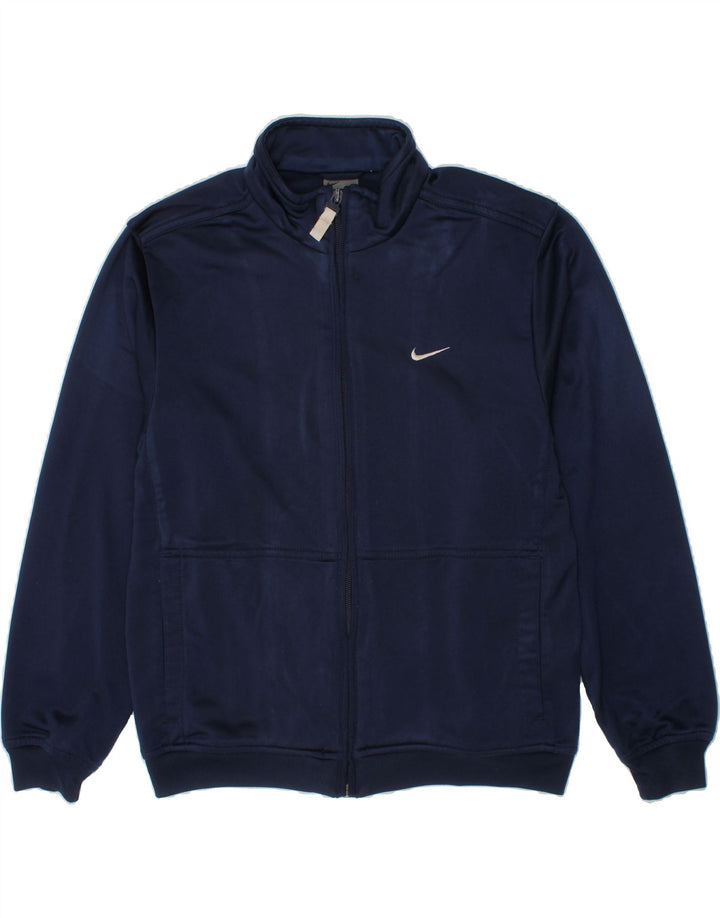 NIKE Boys Graphic Tracksuit Top Jacket 10-11 Years Medium Navy Blue Vintage Nike and Second-Hand Nike from Messina Hembry 