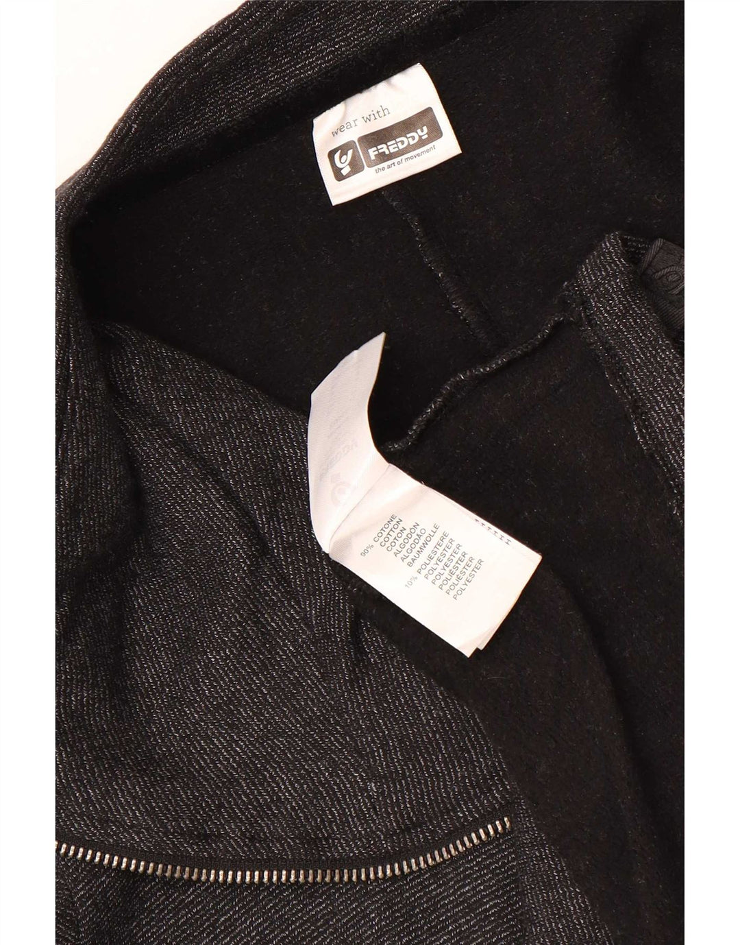 Freddy Veste de survêtement surdimensionnée pour femme UK 10 Small Gris Coton