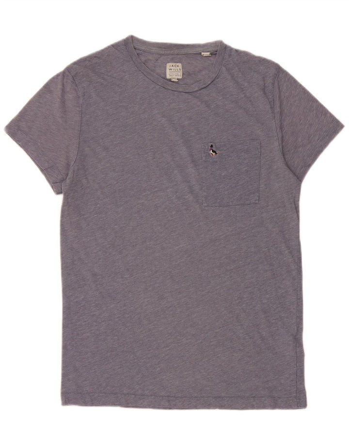 Jack Wills Herren-T-Shirt aus Baumwolle, klein, blau meliert