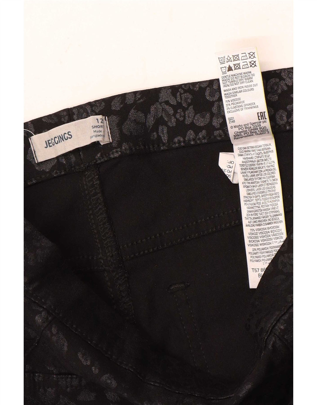 Marks & Spencer Womens Jegging Jeans UK 12 Medium W28 L26 Black