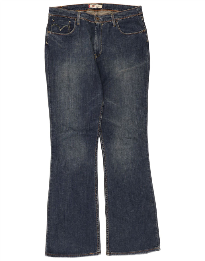 Levi's Womens 629 Bootcut Jeans W34 L32 Blue Cotton