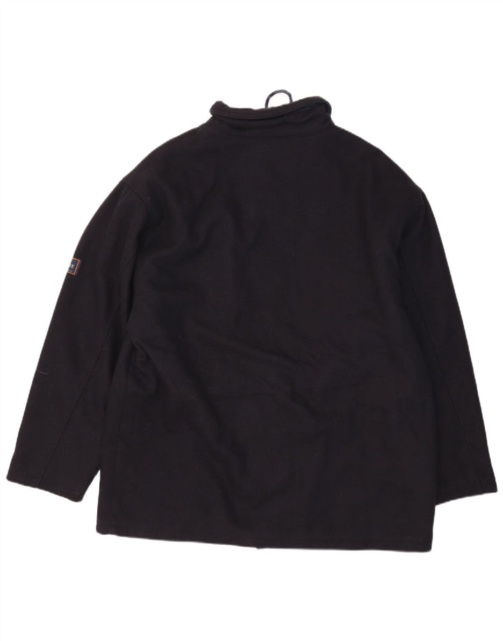 Alexander's Mens Loose Fit Windbreaker Coat UK 38 Medium Navy Blue Wool