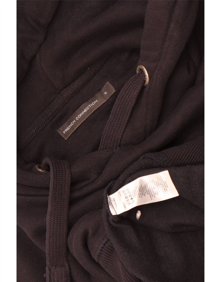 French Connection Mens Hoodie Jumper Small Navy Blue Cotton
