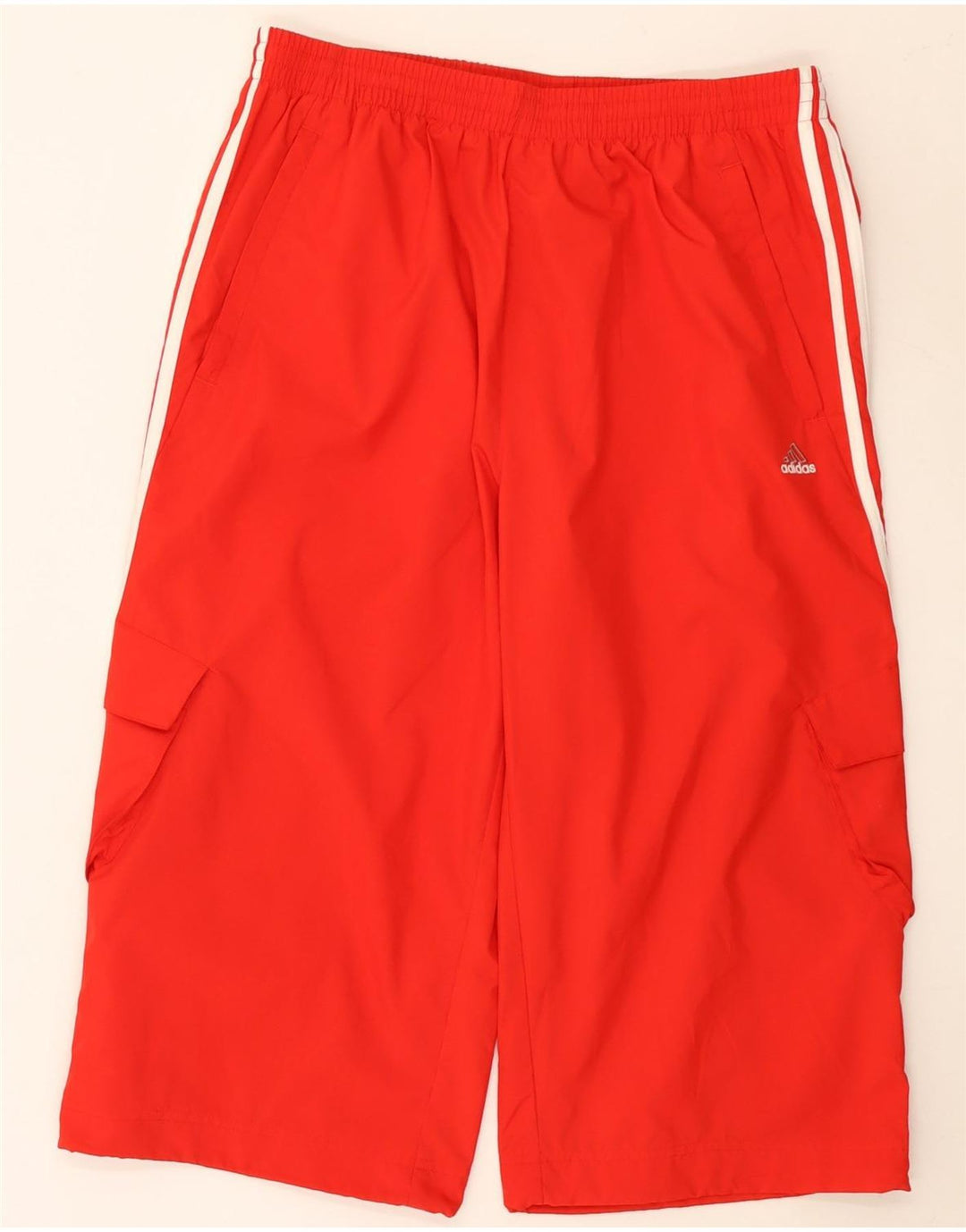 Pantaloncini sportivi Adidas Bermuda Cargo da uomo, grandi, in nylon rosso
