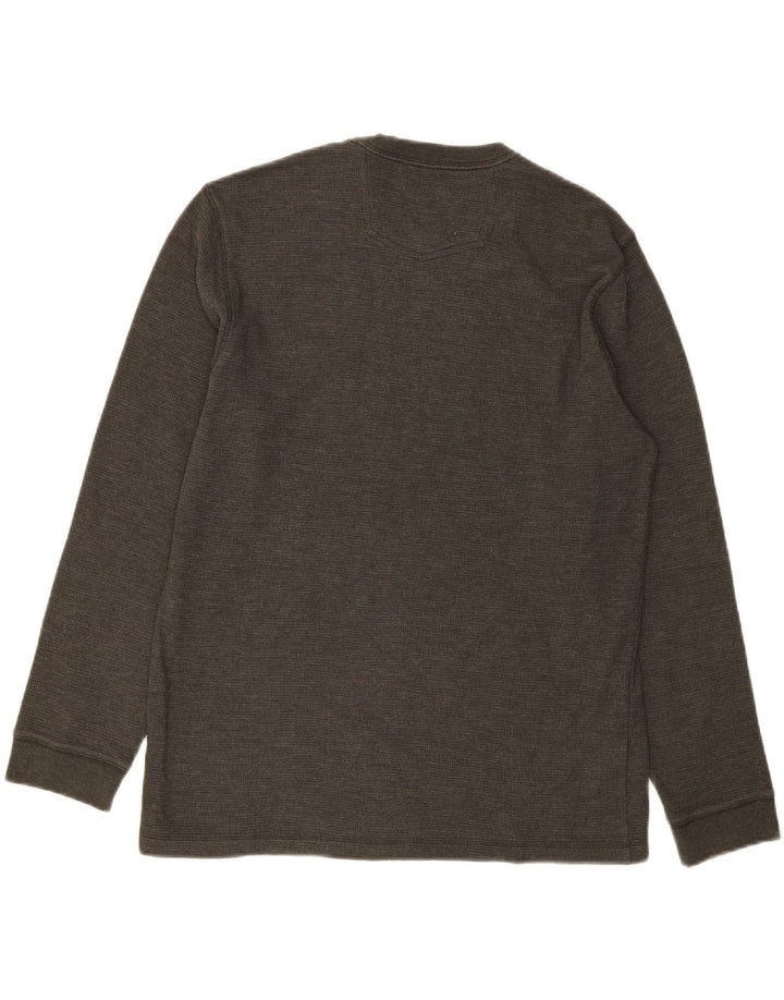 EDDIE BAUER Mens Top Long Sleeve Large Grey Cotton Vintage Eddie Bauer and Second-Hand Eddie Bauer from Messina Hembry 