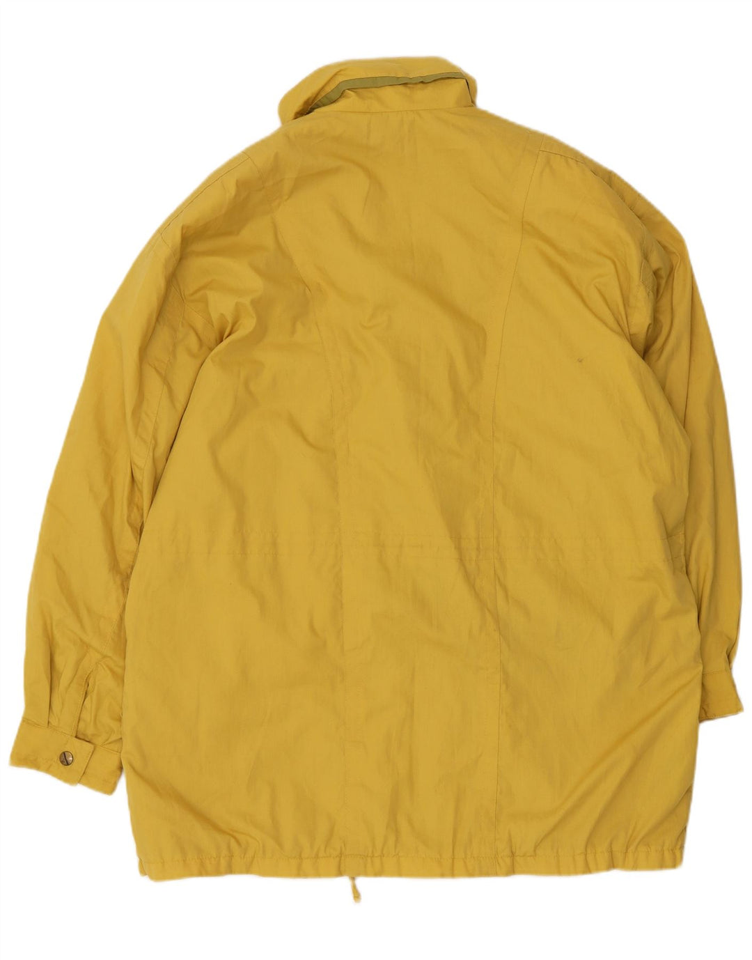Vintage Womens Oversized Raincoat EU 42 Large Yellow Polyester
