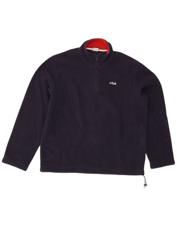 Fila herre lynlås hals fleece jumper XL marineblå polyester