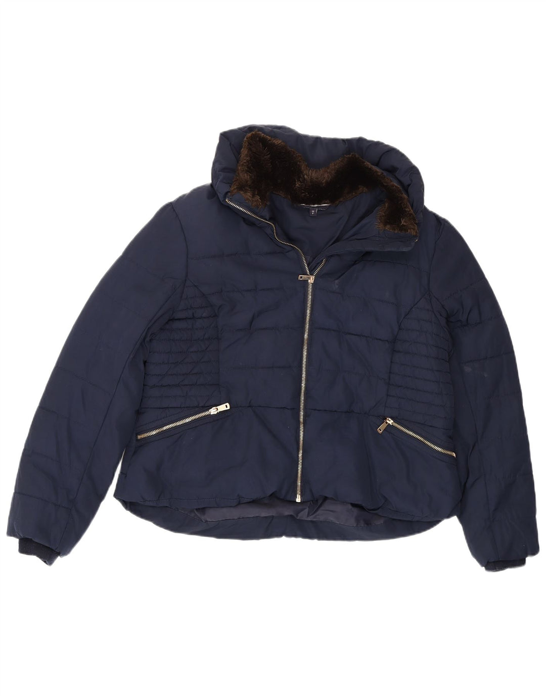 Marks & Spencer Chaqueta acolchada para mujer UK 46 Grande Poliéster azul marino