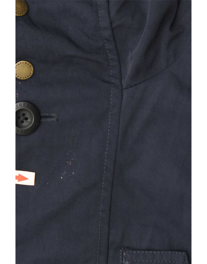 Tommy Hilfiger Regnjakke med hætte til mænd UK 38 Mellem marineblå polyamid