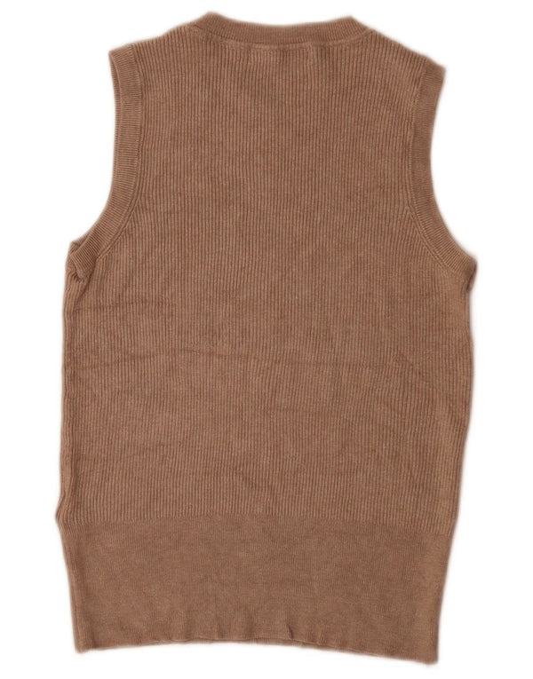 Marks & Spencer Damevest Tank Top UK 16 Large Brown Viscose