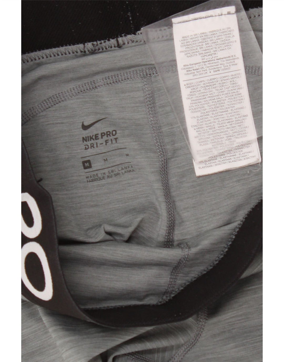 Leggings NIKE Dri Fit Graphic pentru femei UK 12 Poliester mediu gri