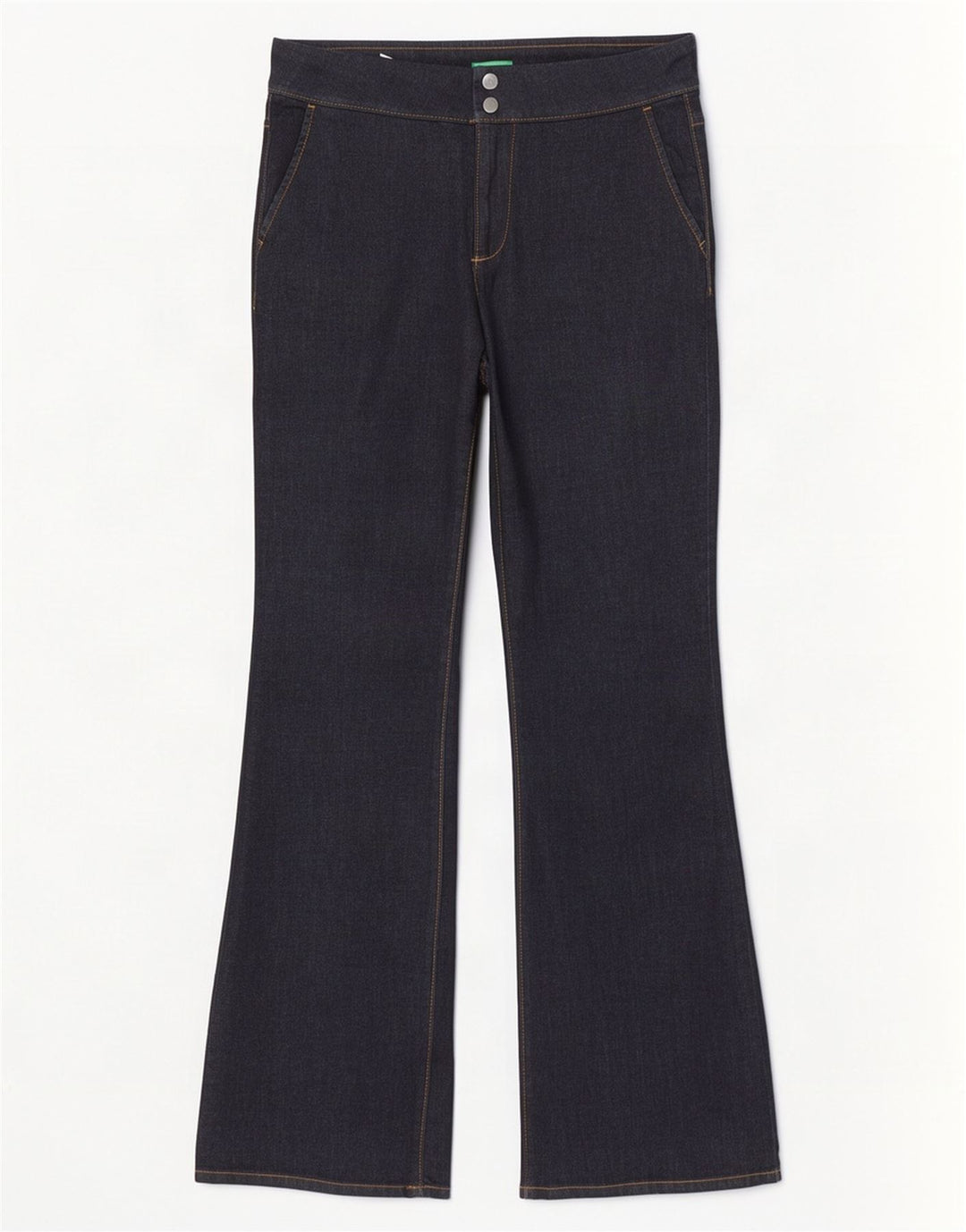 Benetton Womens Bootcut Jeans UK 12 Medium W32 L34 Navy Blue Cotton