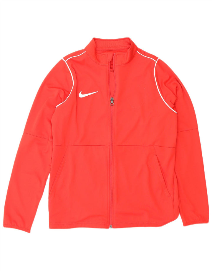 Nike drenge Dri Fit træningsdragt topjakke 12-13 år stor rød polyester