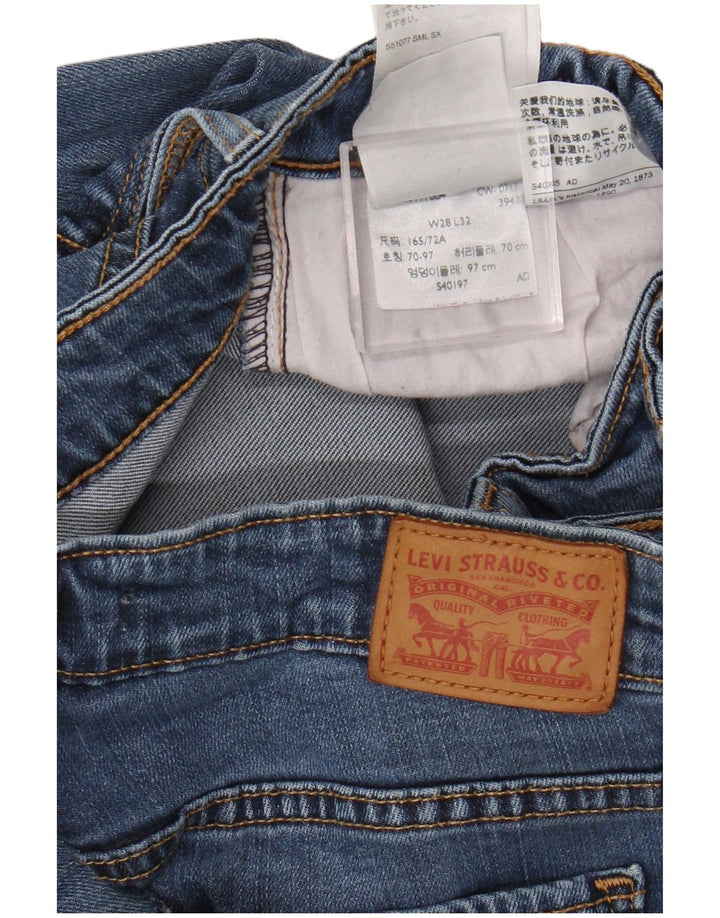 Levi's Womens 714 Straight Jeans W28 L26 Blue Lyocell