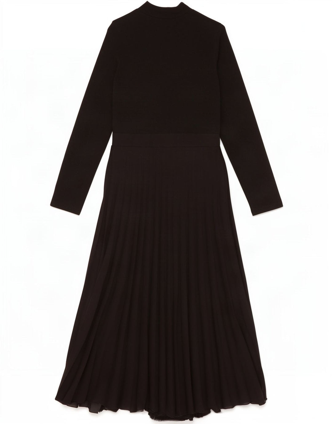 Zara Damen Langarm-Maxikleid UK 14 Large Schwarz Elastan