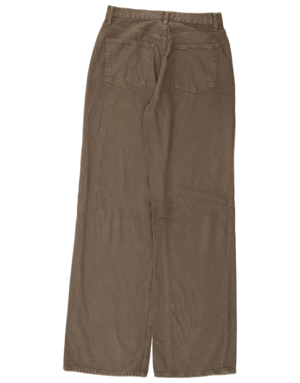Damskie jeansy z szeroką nogawką Zara z wysokim stanem EU 38 Small W28 L33 szare