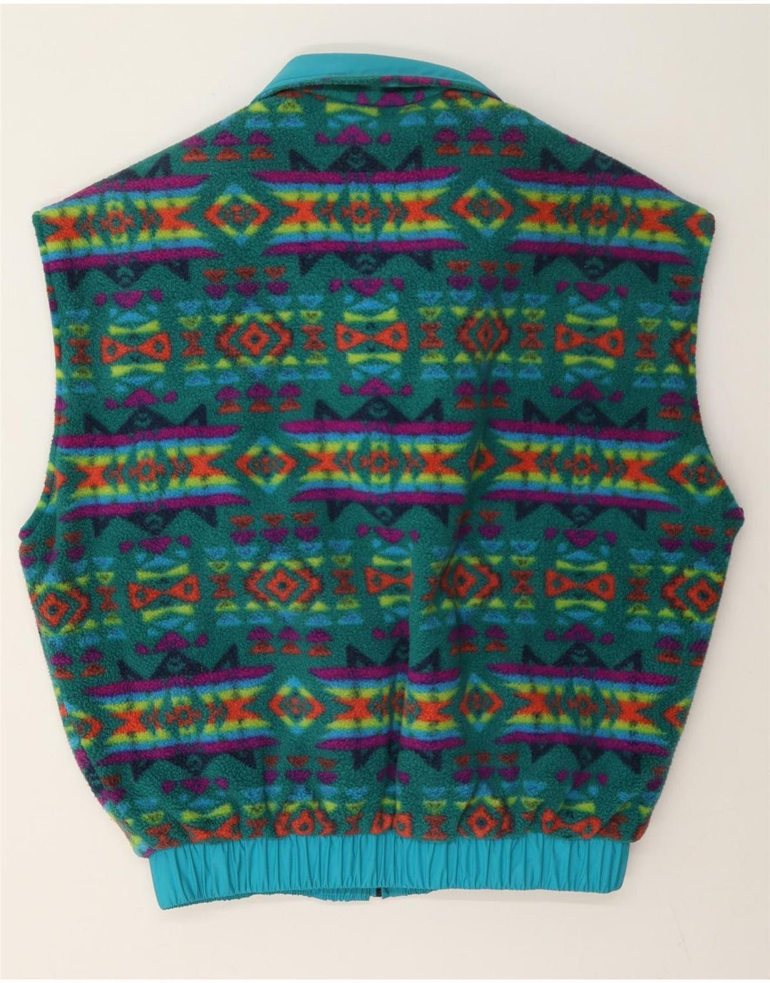 Aesse Mens Loose Fit Reversible Gilet UK 38 Medium Blue Geometric Polyamide