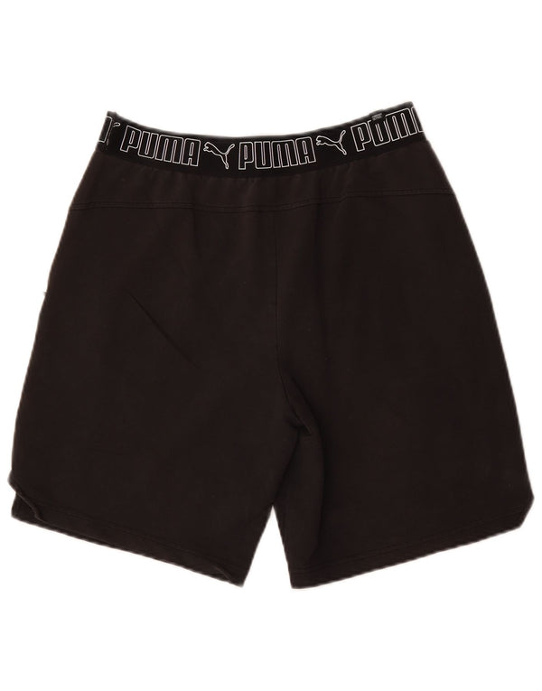 Puma Mens Graphic Sport Shorts Medium  Black Cotton