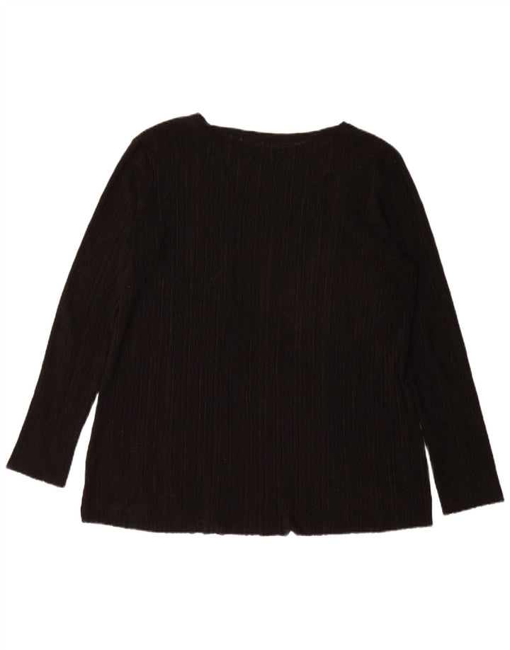 Zara Pull surdimensionné à col bateau pour femme UK 14 Noir moyen