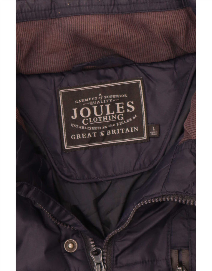 Joules Mens Padded Jacket UK 40 Large Navy Blue Polyamide