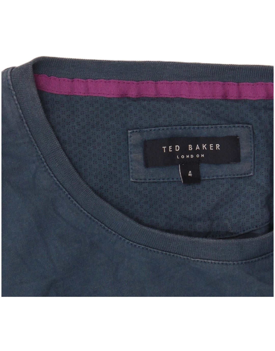 Ted Baker Mens Graphic T-Shirt Top Size 4 Large Navy Blue
