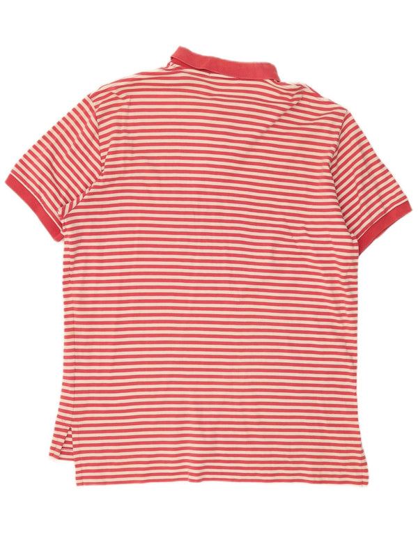 Polo Ralph Lauren Mens Shirt Large Red Striped Cotton