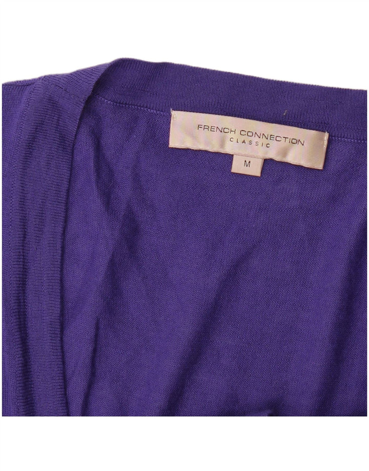 French Connection Womens Longline Cardigan Sweater UK 12 Medium Purple