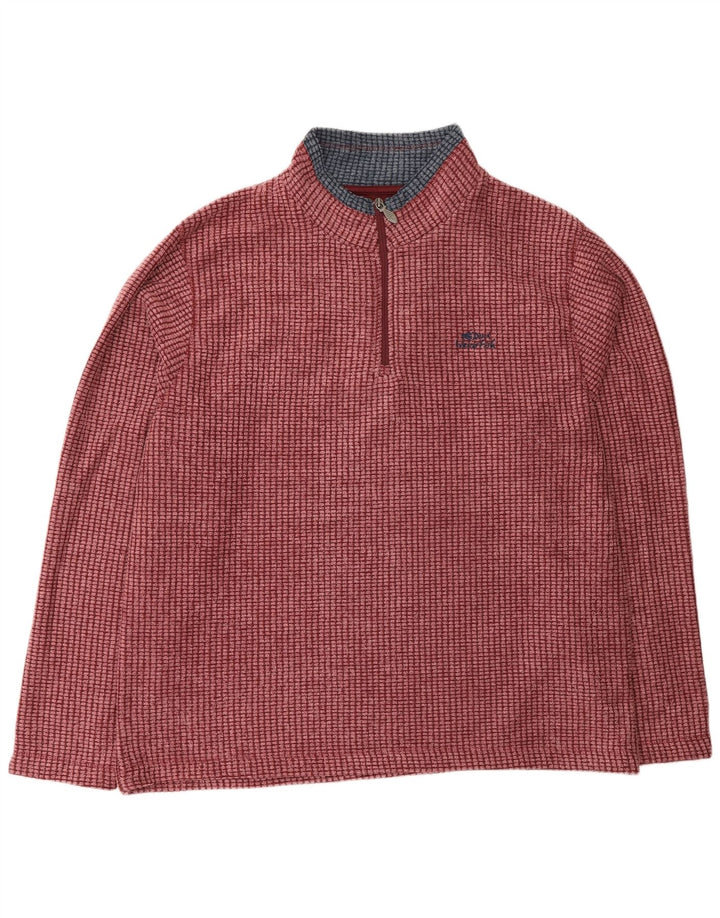 Maglione in pile da uomo con collo con zip Weird Fish 2XL poliestere rosa