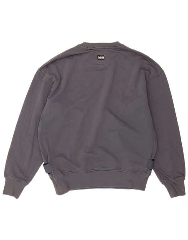 G-Star Mens Sweatshirt Jumper Large Grey Cotton