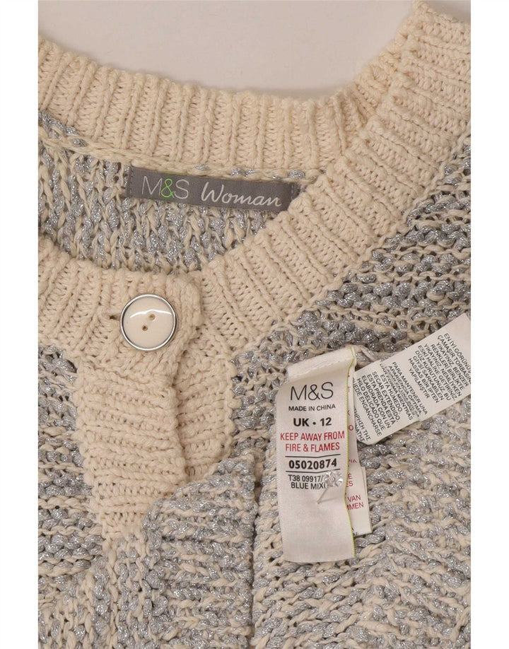 Marks & Spencer Damen-Cardigan-Pullover UK 12 Mittelsilber meliert